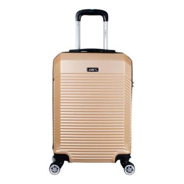 Imagem de Mala de Embarque Viagem Pequena ABS 4 Rodas Giro 360 - Yins, Champanhe
