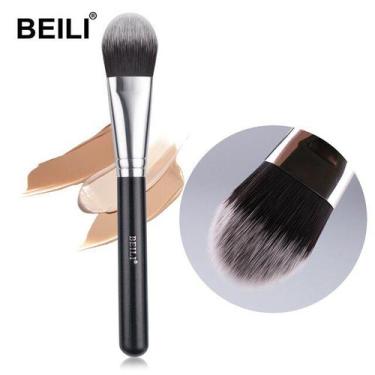 Imagem de Pincéis De Maquiagem Profissional Com Base Plana Cabelo Sintético  - E