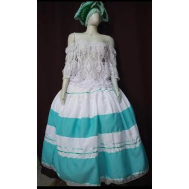 Imagem de Saia Criança Erê  Umbanda Candomblé Roupa de Santo  tamanho unico - Ax