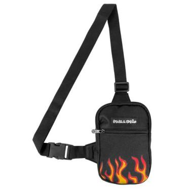 Imagem de Mini Bolsa Lateral Shoulder Bag Masculina Pega a Visão Fogo Lisa - MP 