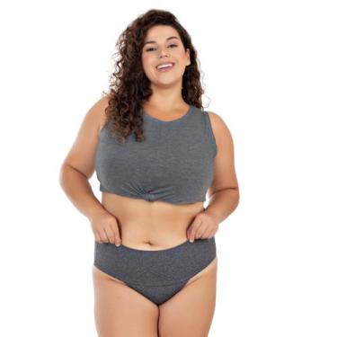 Imagem de Kit 7 Calcinhas Plus Size Modeladora Feminina Cós Largo Pos Parto Viér