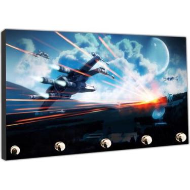 Imagem de Porta Chaves Star Wars Nave Geek Organizador Chaveiro - Vital Quadros