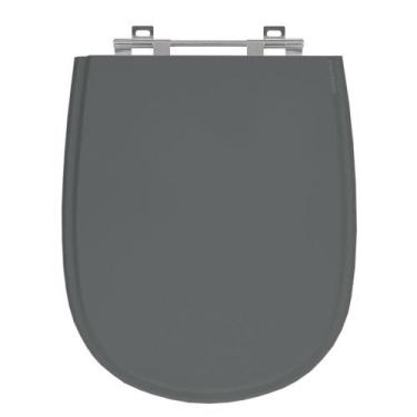 Imagem de Assento Laqueado Paris Cinza Escuro Tampa Para Vaso Ideal - Sicmol