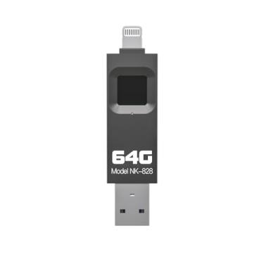 Imagem de Unidade USB criptografada, pen drive de impressão digital, disco U protegido por senha segura, cartão de memória USB, pen drive USB, armazenamento de criptografia para iPhone/iPad/iPadmini/Mac/PC