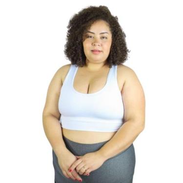 Imagem de Top plus size academia esporte treino feminino - SWG, Branco, GG