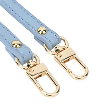 Imagem de Bolsa de Patchwork Crossbody de Ombro único Feita à Mão Em Couro Genuíno Com Acessórios Ajustáveis ​​07-125 Cm, Couro de Segunda Camada, Ferragens Douradas, Modelo CBD071 (azul