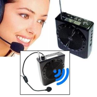 Imagem de Megafone Amplificador Voz Microfone Professor Preto - Lx Shop