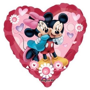 Imagem de 32' Mickey & Minnie Heart Anagram Balloons