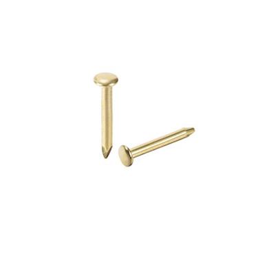 Imagem de uxcell Pregos pequenos de ferro 1,2 x 8 mm (DxL) para caixas de madeira decorativas DIY, acessórios, tom dourado, 200 peças