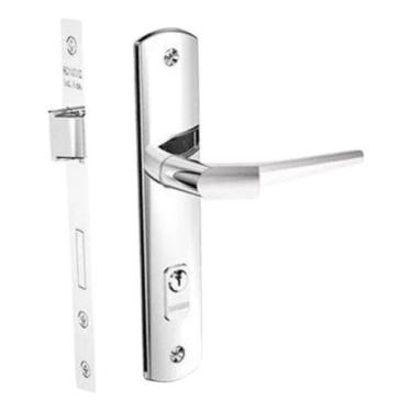 Imagem de Fechadura Externa Cromada Popline Reta 40x53 Soprano Cor Prateado