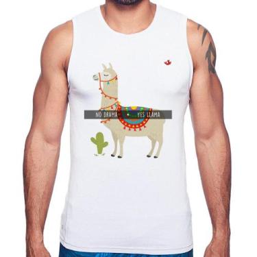 Imagem de Regata No Drama Yes Llama - Foca na Moda, Branco, G