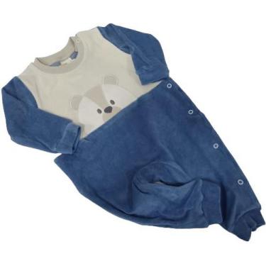 Imagem de Macacão Plush Bordado Bebê Menino Inverno Chuquinha Baby 2874, Jeans, 