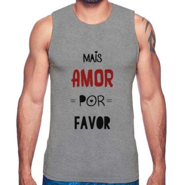 Imagem de Regata Mais Amor Por Favor - Foca na Moda, Cinza, P