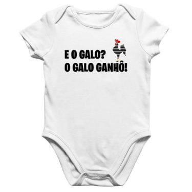 Imagem de Body Bebê Algodão E o galo O galo ganhô! - Foca na Moda, Branco, M