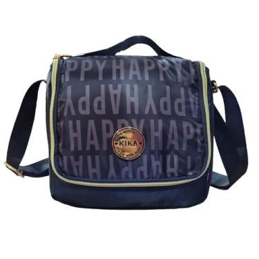 Imagem de Lancheira Frasqueira Térmica Happy Preta Kika KK24L35