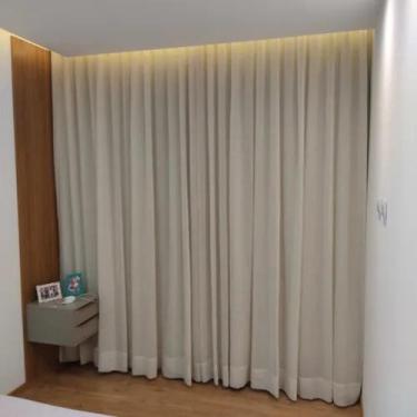 Imagem de Cortina Para Trilho Duplo 6,00x2,50 Linho E Blackout Escritório - Salv