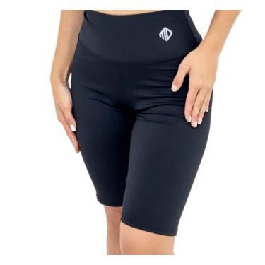 Imagem de Bermuda Ciclista  Legging feminina , Cintura Alta em Suplex do P ao G3