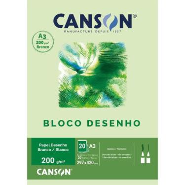 Imagem de Bloco Canson 200 g/m² 20 Fls A3 Branco
