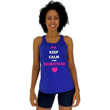Imagem de Regata Feminina Recorte Nadador MXD Conceito Keep Calm And Exercite-se