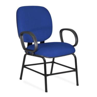Imagem de Cadeira Obeso Turim Plus Size Fixa Azul - Flex cadeiras