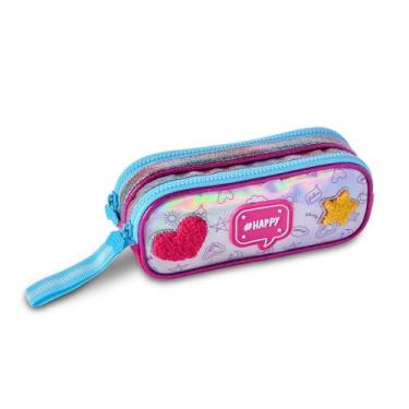 Imagem de Estojo Holográfico de Unicórnio Happy Dream Escolar Juvenil Organizado