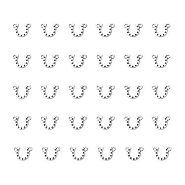 Imagem de Ruwado 50 berloques de ferradura com 2 furos de metal mini pingentes vintage para fazer joias, kit de encontrar, artesanato, colar, pulseira, chaveiro, acessórios, Metal