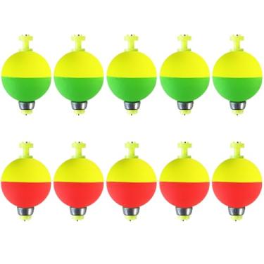 Imagem de Bombite Boias de pesca boias, 10 pacotes de boias pesadas para pesca, espuma, boias de pesca de encaixe, boias ovais para pesca, boias deslizantes ovais para pesca Bluegill tipo peixe panfish robalo