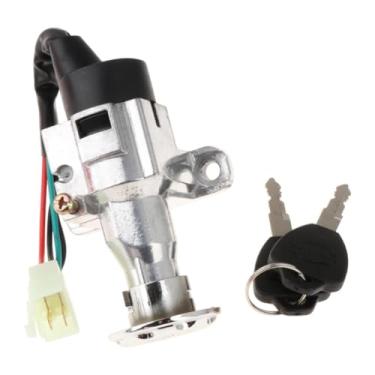 Imagem de Aymzbd Trava de scooter elétrica Acessórios para bicicletas elétricas Conjunto de trava de ignição liga/desliga de fácil instalação para motociclista de, 27 a 36 Mm