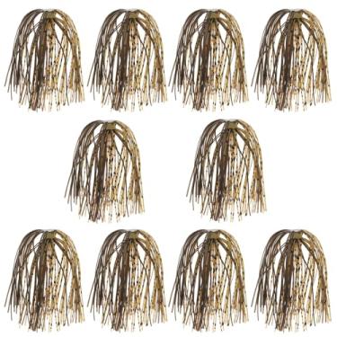 Imagem de Micro Traders 10 peças de saias de guarda-chuva de pesca Spinnerbait saia de pesca de substituição 88 peças iscas de pesca Spinnerbaits 64 x 0,7 mm 88 peças (bolinhas verdes)