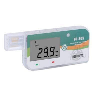 Imagem de Registrador de Temperatura USB, Gravador de Dados de Umidade Com Relatório Em PDF Termômetro de Gravação de Refrigerador Reutilizável para Transporte de Cadeia Fria