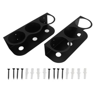 Imagem de Organizador de Suporte de Lata de Spray de Ferro, Rack de Lata de Aerossol Montado na Parede para 3 Latas, Armazenamento de Garrafa de Spray que Economiza Espaço, Preto