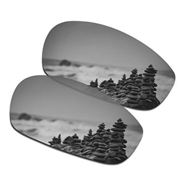 Imagem de SmartVLT Lentes de substituição masculinas de titânio prata para óculos de sol Oakley Split Jacket OO9099/Wind Jacket