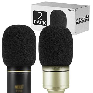 Imagem de Geekria Para criadores de espuma pára-brisas compatível com MXL 770x, MXL 990, MXL 990s, MXL 990xl Capa de espuma antipop para microfone, capa de vento de microfone, filtro de espuma de esponja