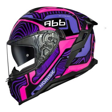 Imagem de Capacete Norisk Strada II Fusion Preto Roxo e Rosa