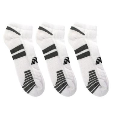 Imagem de Kit 3 Meias New Balance Invisível 39 42 1.NB73A.013.000001, Branco, 39