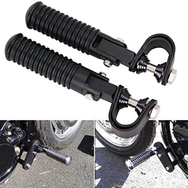 Imagem de Oumurs Oumurs Apoios Para Os Pés Para Motocicletas Para Apoios Para Os Pés De 1" Crash Bar 1,25" 1 1/4" Protetor De Motor U-Clamp Apoios Para Os Pés Universal Preto Compatível Com Harley Sportster 8