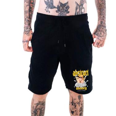 Imagem de Bermuda Moletinho Masculina‎ Abstract Money Angel Streetwear Art-Masculino