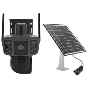 Imagem de Câmeras de Segurança Solar de 8MP de 8MP, Câmera Externa Sem Fio 4G Com 355 ° Pan 90 ° Tilt, Detecção Humana, Visão Noturna Em Color