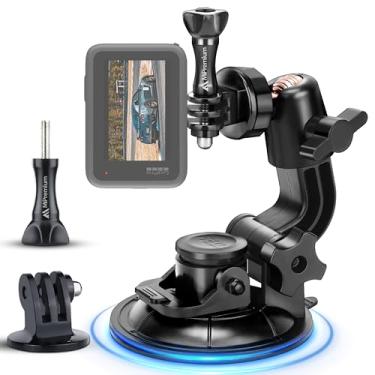 Imagem de MiPremium Suporte de ventosa de carro para GoPro Hero 13 12 11 10 9 8 7 6 5 4 3 3+ 2 sessões preto prata XIAOYI 4K SJCAM Yi Sports Action Camera Dash Cam suporte perfeito para barcos veículo