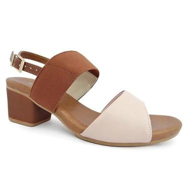 Imagem de Sandália Usaflex Salto Bloco Ae3216 Vanilla