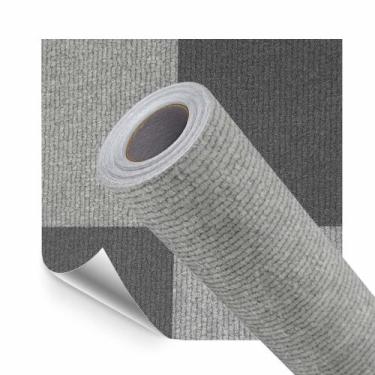 Imagem de Adesivo Vinilico Lavavel para Piso Texturizado Quadrado Cinza 2 Tons -
