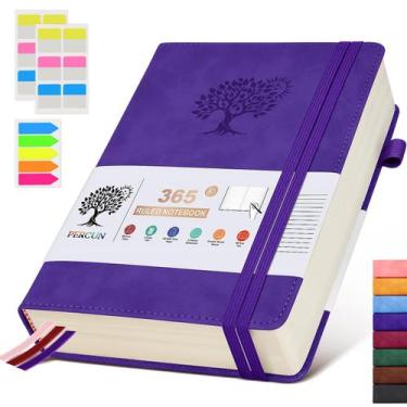 Imagem de Caderno Diário PERCUN A5 em Couro - 365 Páginas com 100g/m²