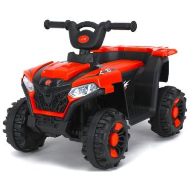 Imagem de Quadriciclo De Passeio Infantil Carro Elétrico 6V Vermelho Música E Lu