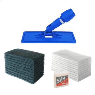 Imagem de Suporte LT Limpa Azulejos e Paredes com 10 Fibras Branca e 10 Fibras V