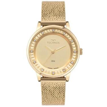 Imagem de Relógio Feminino Technos Pulseira Esteira Dourado 2035mzc/1d