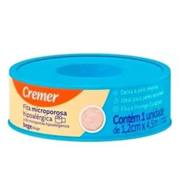 Imagem de Fita Microporosa Bege 1,2cm x 4,5m Cremer