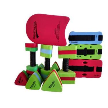 Imagem de Natação Oficial Hidroginastica Halter + Caneleira Prancha - Brasil Gol