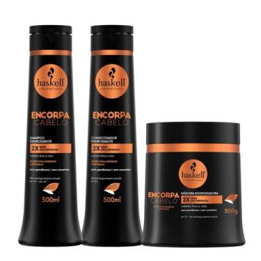 Imagem de Shampoo Condicionador e Máscara 500ml Haskell Encorpa Cabelo