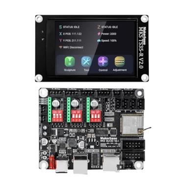 Imagem de YUTREES GRBL Shield Laser Control Card MKS DLC32 V2.1 TS35 LCD CNC Upgrade Controller para Mini Impressora Máquina de Marcação e Gravação (Package*5)