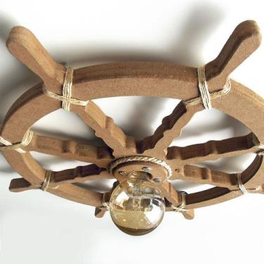Imagem de Lustre Luminária Pendente 65cm Leme De Navio Rústico 1B - ECO.START